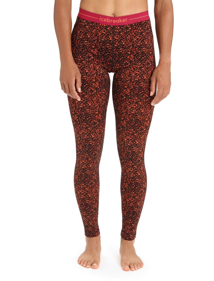 Une pièce Icebreaker Merino 200 Oasis Leggings Lichen Femme Noir Rose | FR 1796NWYB